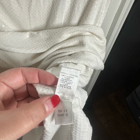 St. John Caviar White Sequin Sparkle Tank Top Size Small - Picture 7 of 10